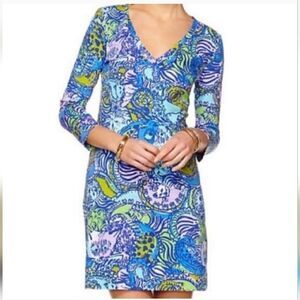 Lilly Pulitzer Catitude Christie Dress 100% Pima Cotton Size XXS